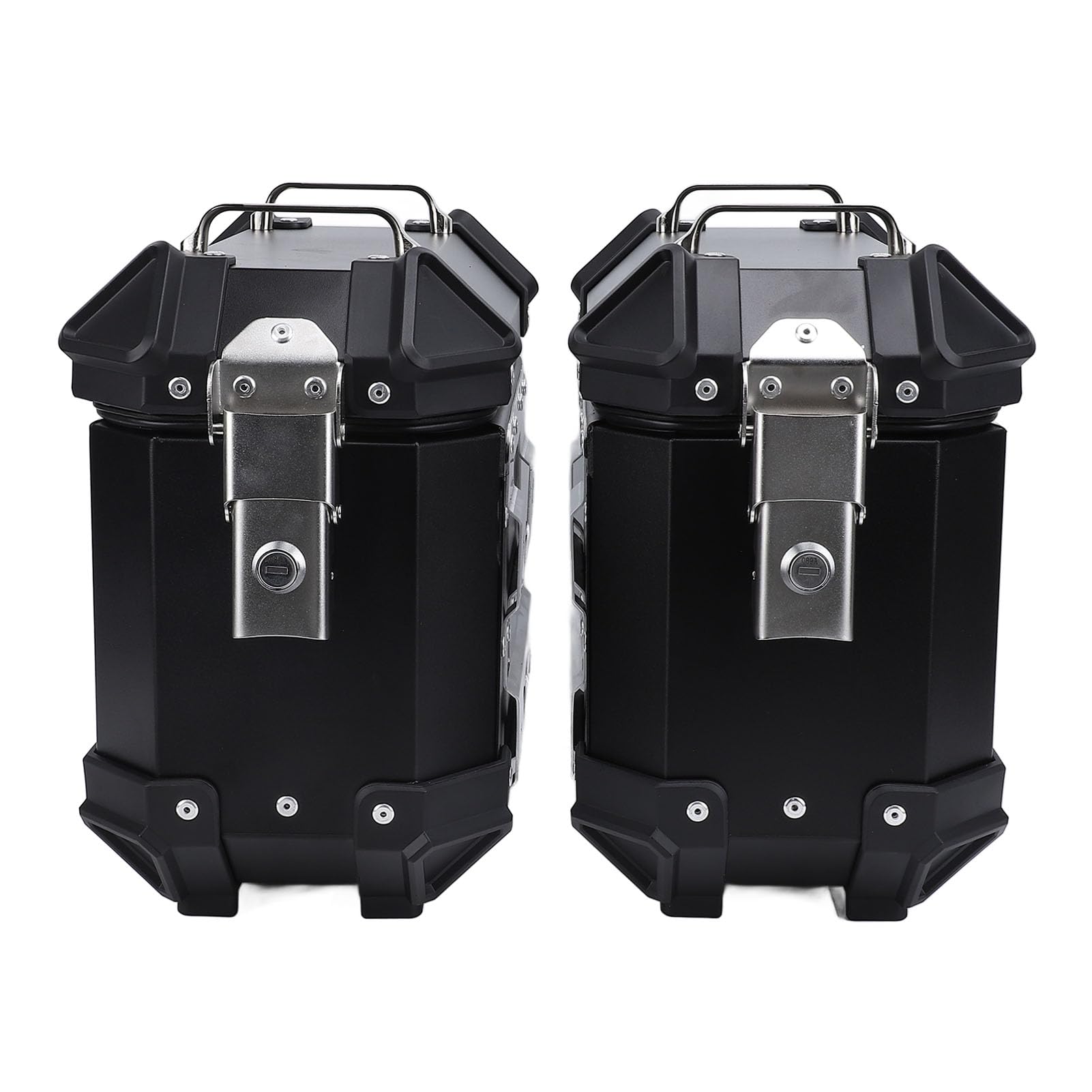 Borsa Laterale per Moto, Valigia Laterale per Moto in Lega di Alluminio 18 Litri con Chiusura di Sicurezza, Pacchetto Bagagli Rigidi per Moto, Scatola Portaoggetti