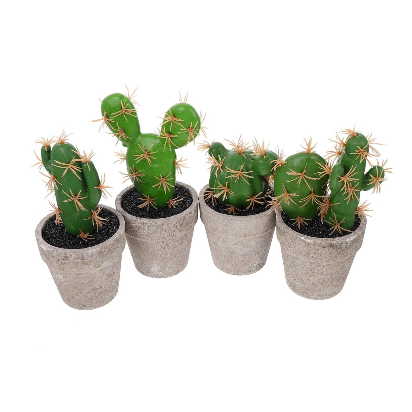 jojofuny Set 4 Pezzi Piante Grasse Finte in Plastica e Polpa, Decorazione per Ufficio e Soggiorno Aspetto Naturale e Facile Cura