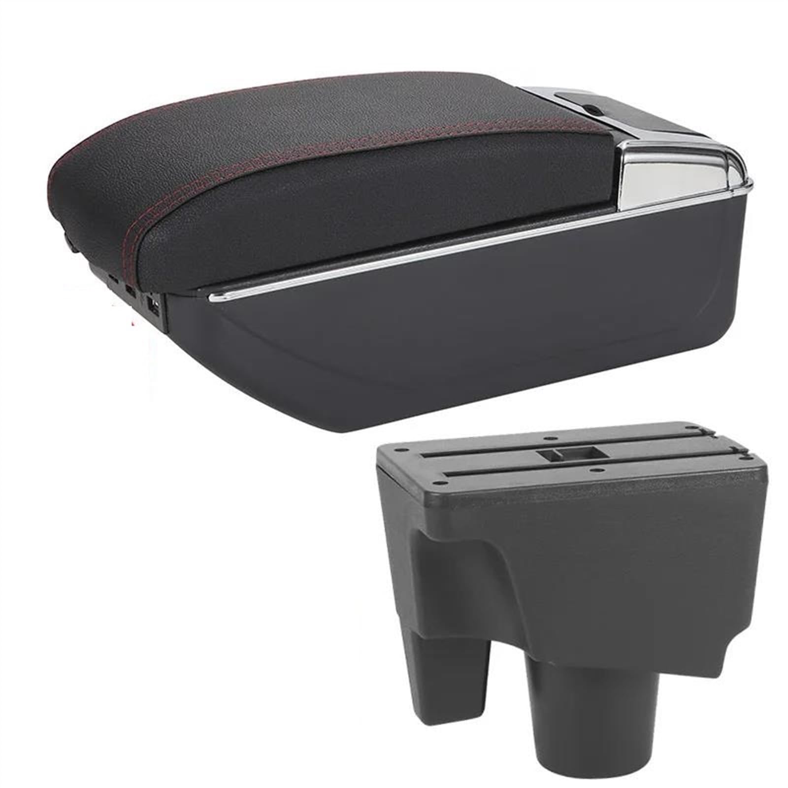 Noheeu B1 Black Red 7Usb Car Armrest Box Storage Dedicated Retrofit Parts Interior Accessories For Prius C For Aqua