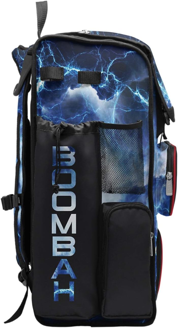 Boombah Superpack Bat Bag - Backpack Version (no wheels) - Holds 4 Bats - The Natural Black/Red/White