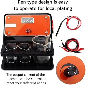 Plating Machine Gold Plating Kit, Jewelry Silver Gold Electroplating Processing Tools Electroplating Pen For Plating With Gold, Silver, Rose Gold
