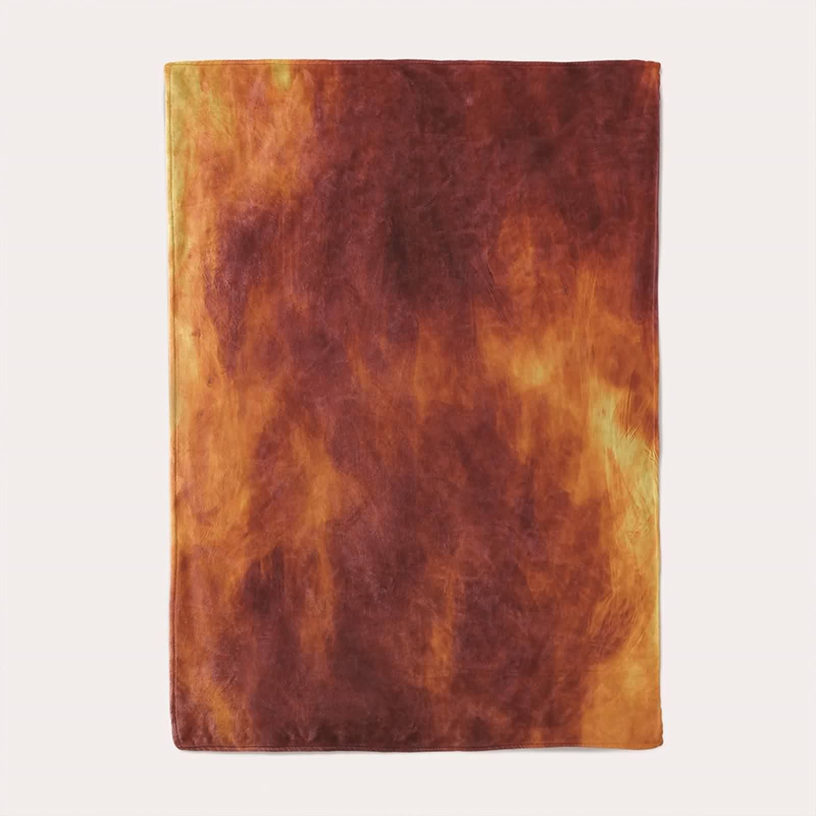 Coperta per divano, calda, soffice, letto matrimoniale, flanella, arancione, tinta unita, 160 x 200 cm, per ufficio, auto, regali morbidi