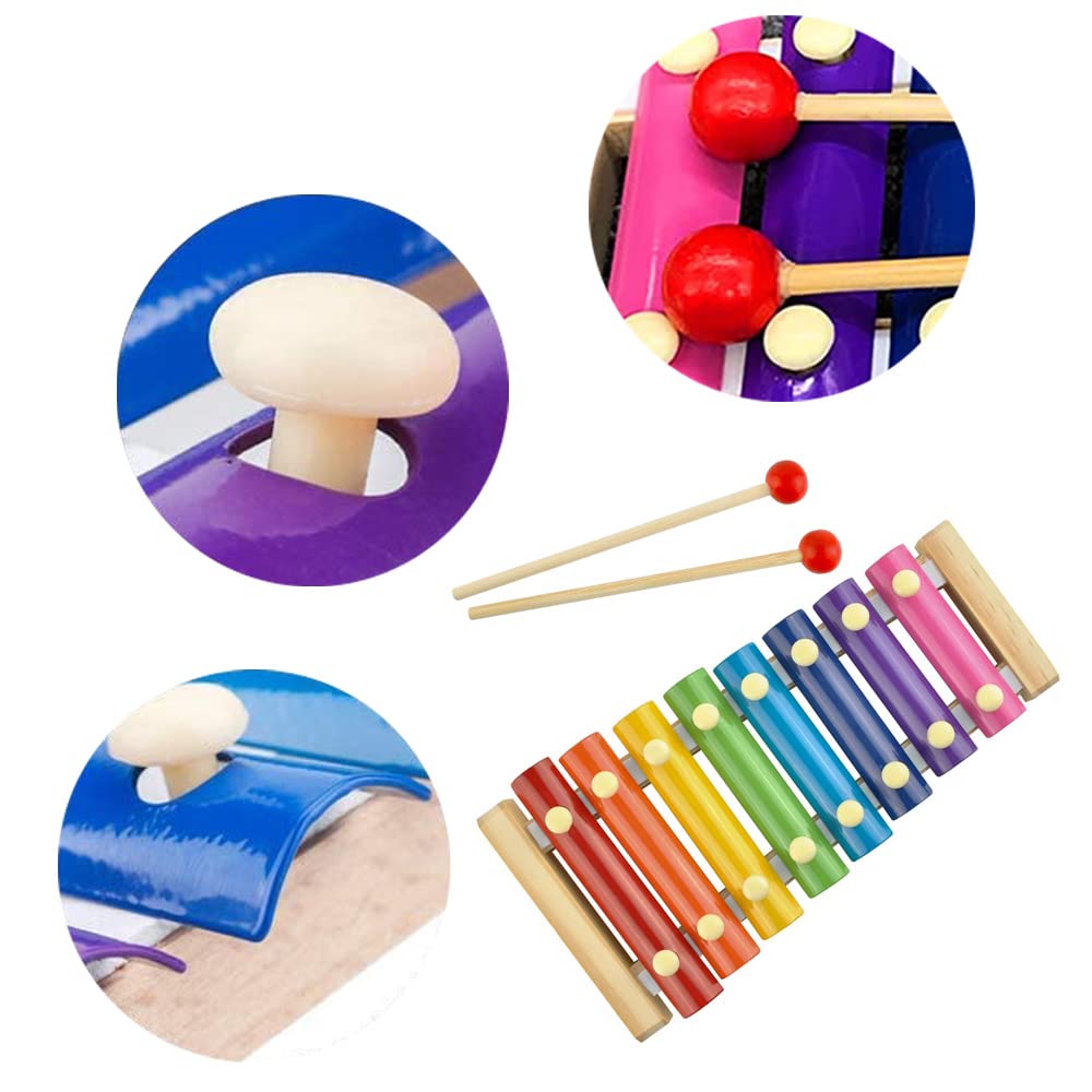 VTech Eco Xilófono Y Pandereta De Madera 2 En 1 | Juguete Musical Educativo Con Luces Y Partituras | Versión Española Para Niños +1 Año