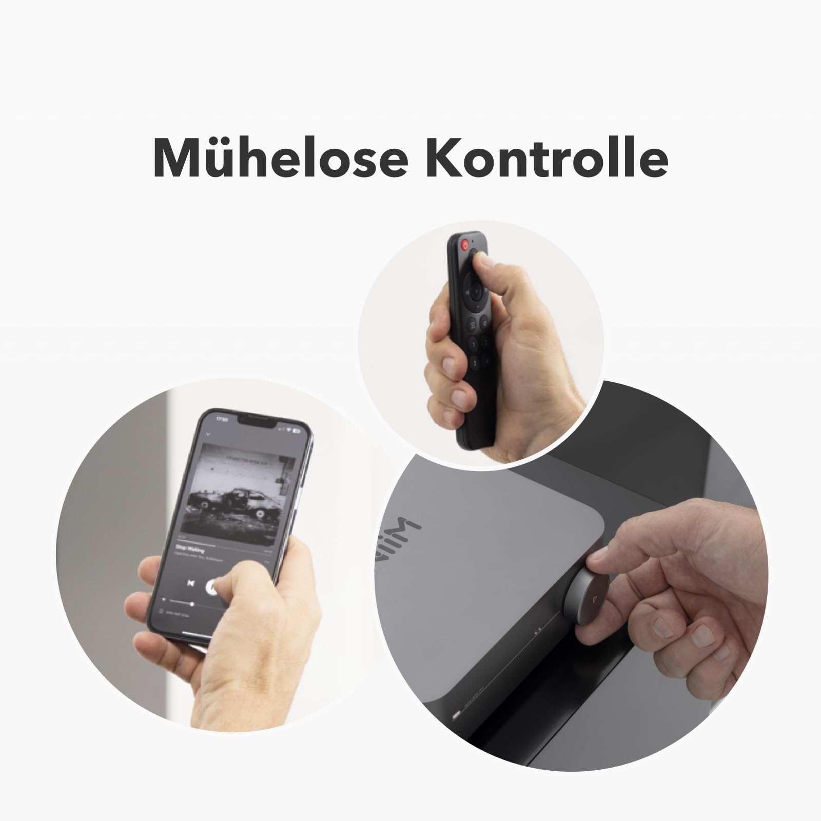 WiiM Amp Pro: Multiroom-Streaming-Verstärker | Kompatibel mit Google Cast, Alexa | HDMI, Sprachsteuerung | Streaming von Spotify, Amazon Music, Tidal & mehr - Dark Gray