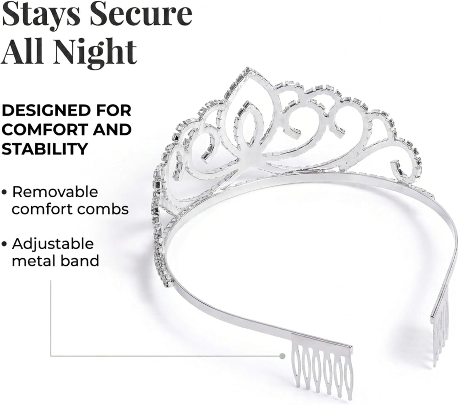 Anderson's Sasha Queen and Princess Tiara Sets, Women, Girls, Prom, Homecoming Coronation