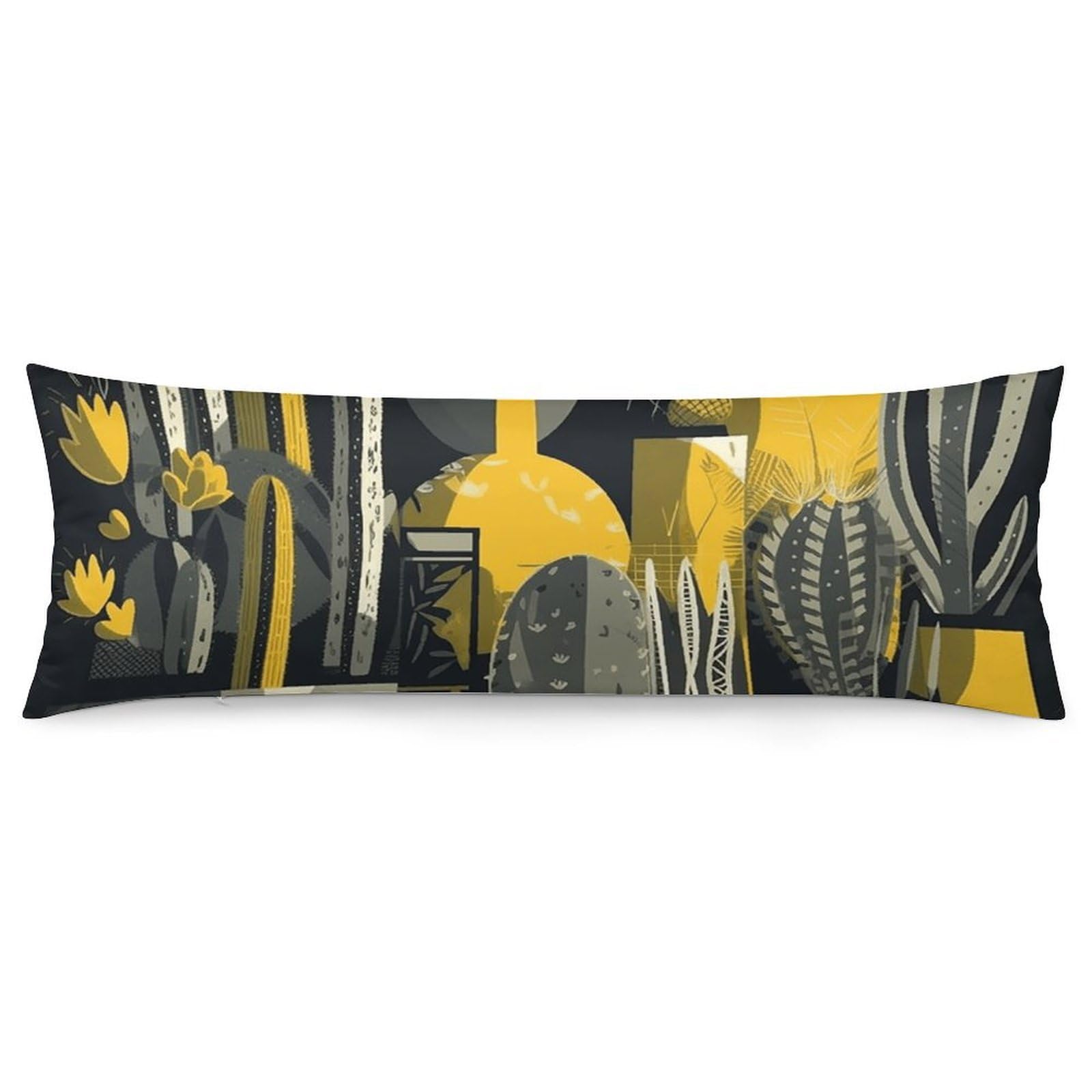 2 Pack Pillow Cases for Hair and Skin, Soft Breathable Pillow Case Covers with Hidden Zipper, Cactus Pattern Pillowcase 20"x54" Pillow Covers for Sleeping Gift