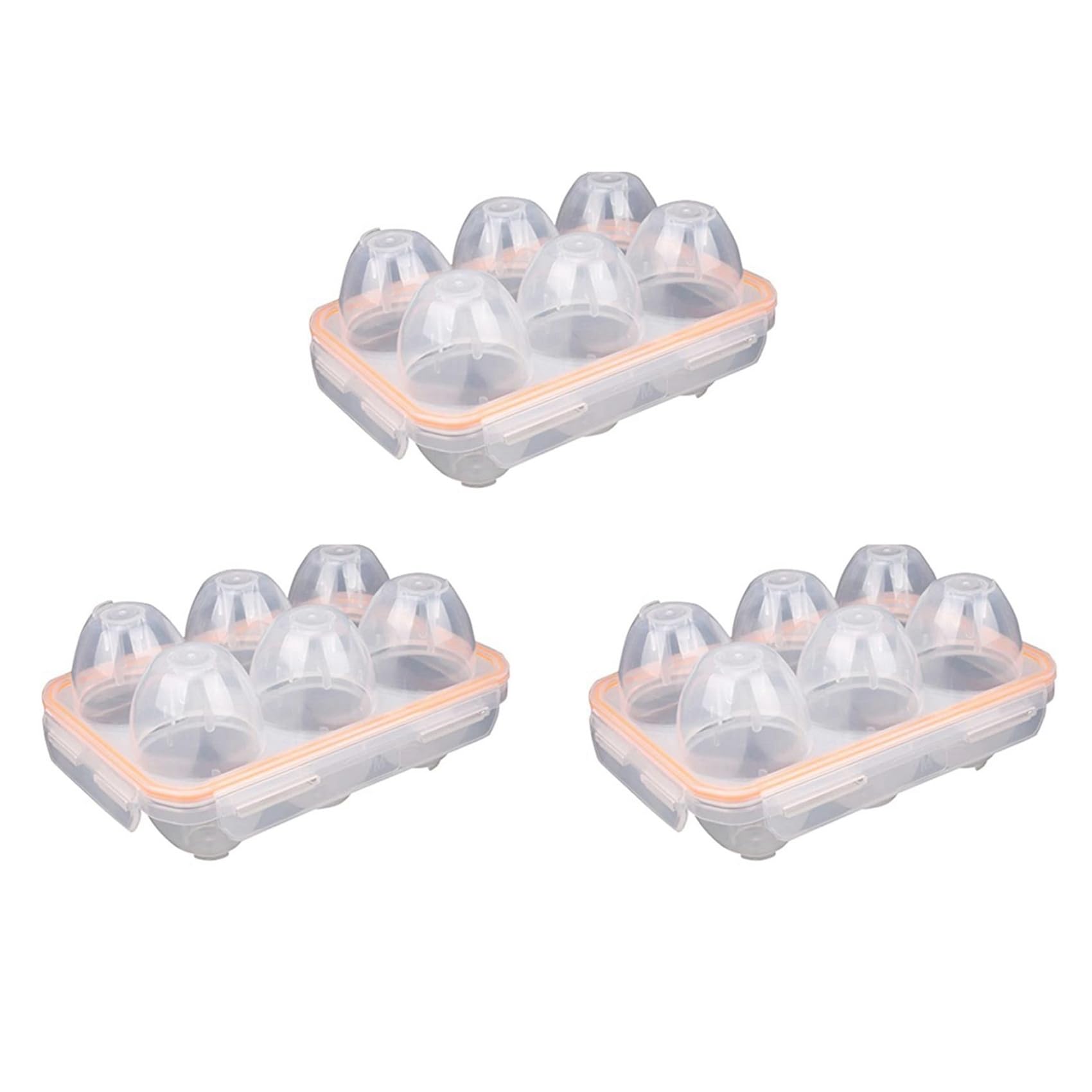 Vjsujehgy 3X Portable Camping Shockproof and Leakproof 6 Eggs Carrier Container Case Eggs Carrier Holder Egg Storage Box Case