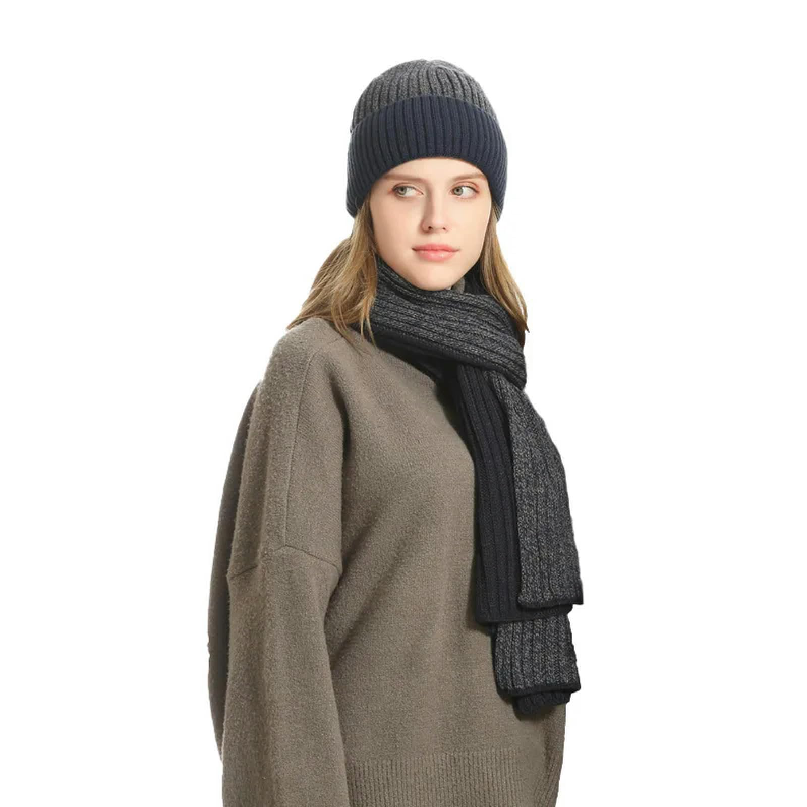 Schal Mütze Handschuh Set Herren Frauen Winter Warmes Set Mützenhandschuhe Schal Outdoor Sports Touchscreen Handschuhe Kaltes Wetter Warmes Set