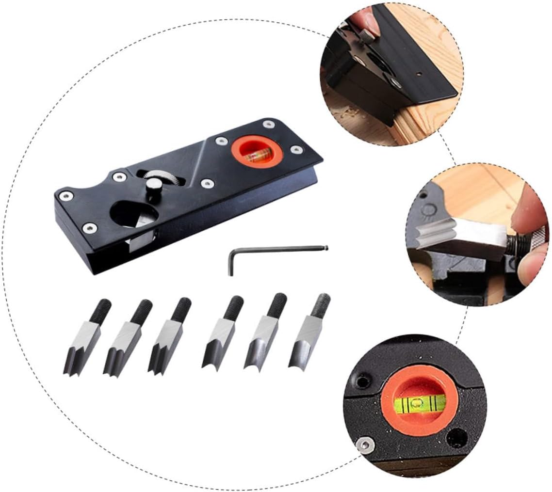 KALLORY 1Set Manual Woodworking Trimmer with Extra Blades Durable Carpenter Chamfer Plane Tool for Precision Planing and Trimming Compact Design for Easy Use Woodworking Projects