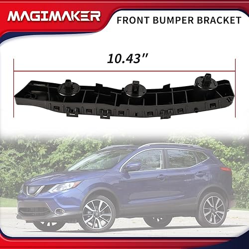 Miniatura 4 de Par de soporte de parachoques delantero izquierdo y derecho compatible con Nissan Rogue 2014 2015 2016 2017 2018 2019 Reemplazo 62222-4BA1A