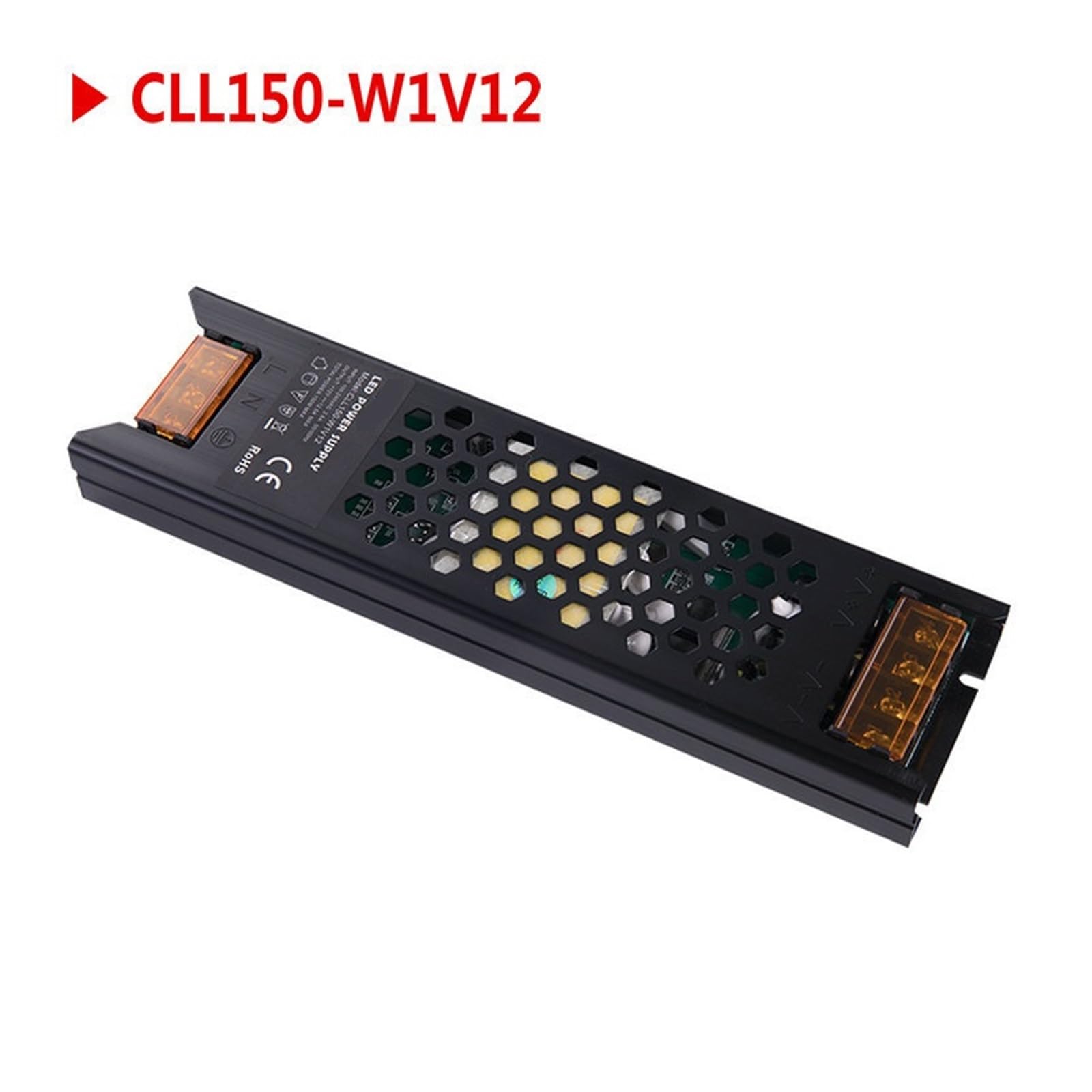 Controlador LED atenuador fuente de alimentación de tira LED 35W 60W 150W 250W controlador adaptador 110V 220V a 12V 24V transformador de iluminación ultrafino for gabinete CCTV(12V 150W)