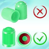 Vista 5 de Outus - 20 tapones antipolvo para válvula de neumático para coche, moto, camión, bicicleta., Verde