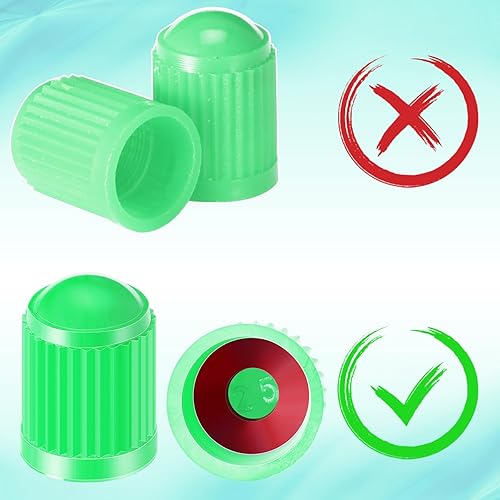 Miniatura 5 de Outus - 20 tapones antipolvo para válvula de neumático para coche, moto, camión, bicicleta., Verde