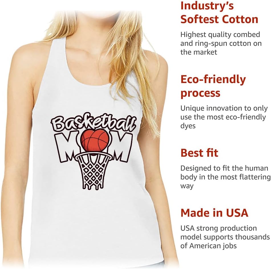 Basketball Mom Women's Racerback Tank - Themed Tank Top - Cute Workout Tank