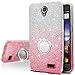 ZTE Prestige 2 Case,ZTE Maven 3/ Maven 2/ Prelude Plus/ Overture 3/ ZFive 2/ Sonata 3/ Avid Trio/ Avid Plus Case ,Silverback Bling Glitter Case With Stand, 3 Layers Cover for ZTE N9136 -Pink