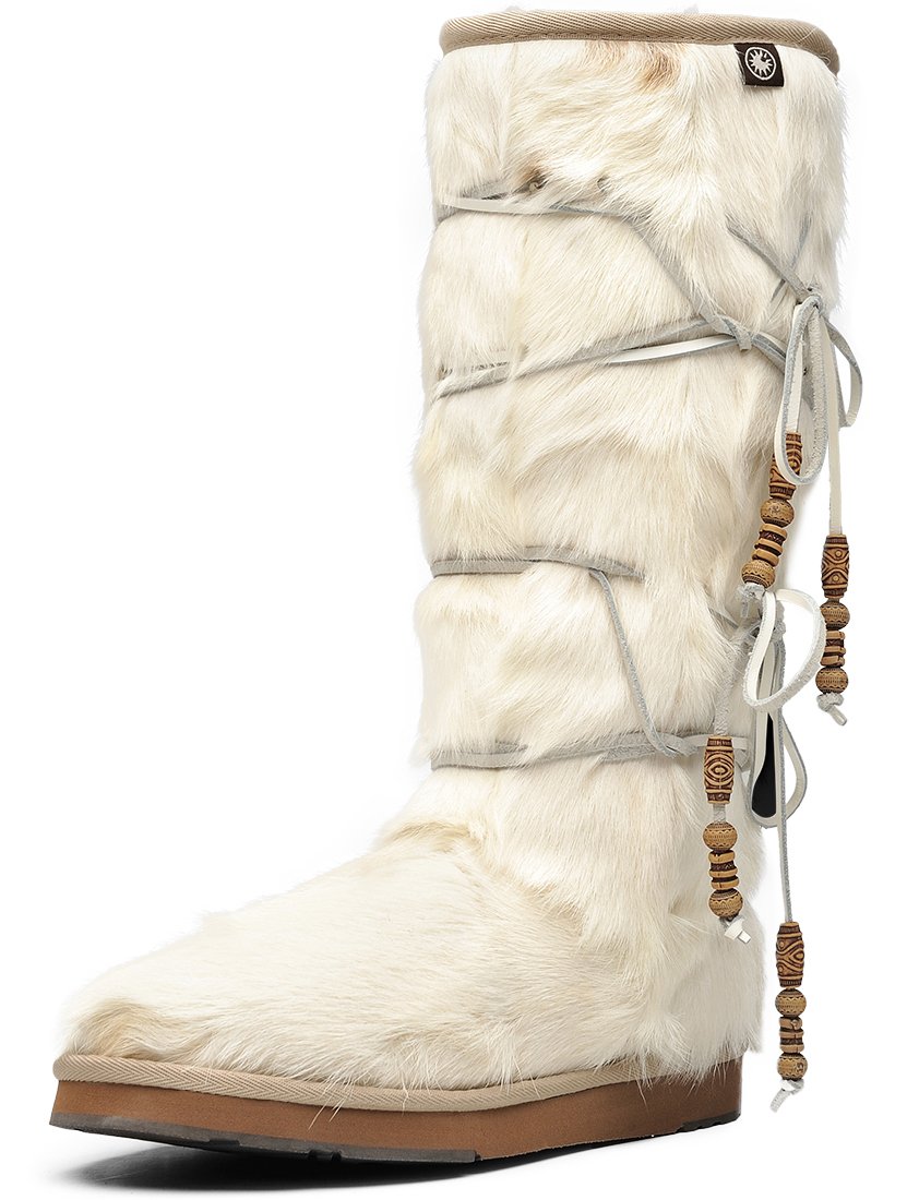Aumu Womens Comfort Suede Fur Mid-Calf Winter Boots White Size 8 - Review, Price and Buying Guide