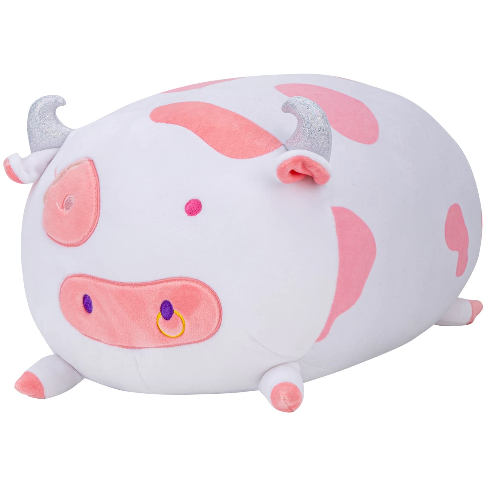 Mewaii Cuscino di Peluche Stitch 40CM Kawaii Giocattolo Abbraccio Giocattoli Mucche Animali di Peluche Bambola Morbido Natale Compleanno Regalo per Bambini Ragazze Ragazzi Amici