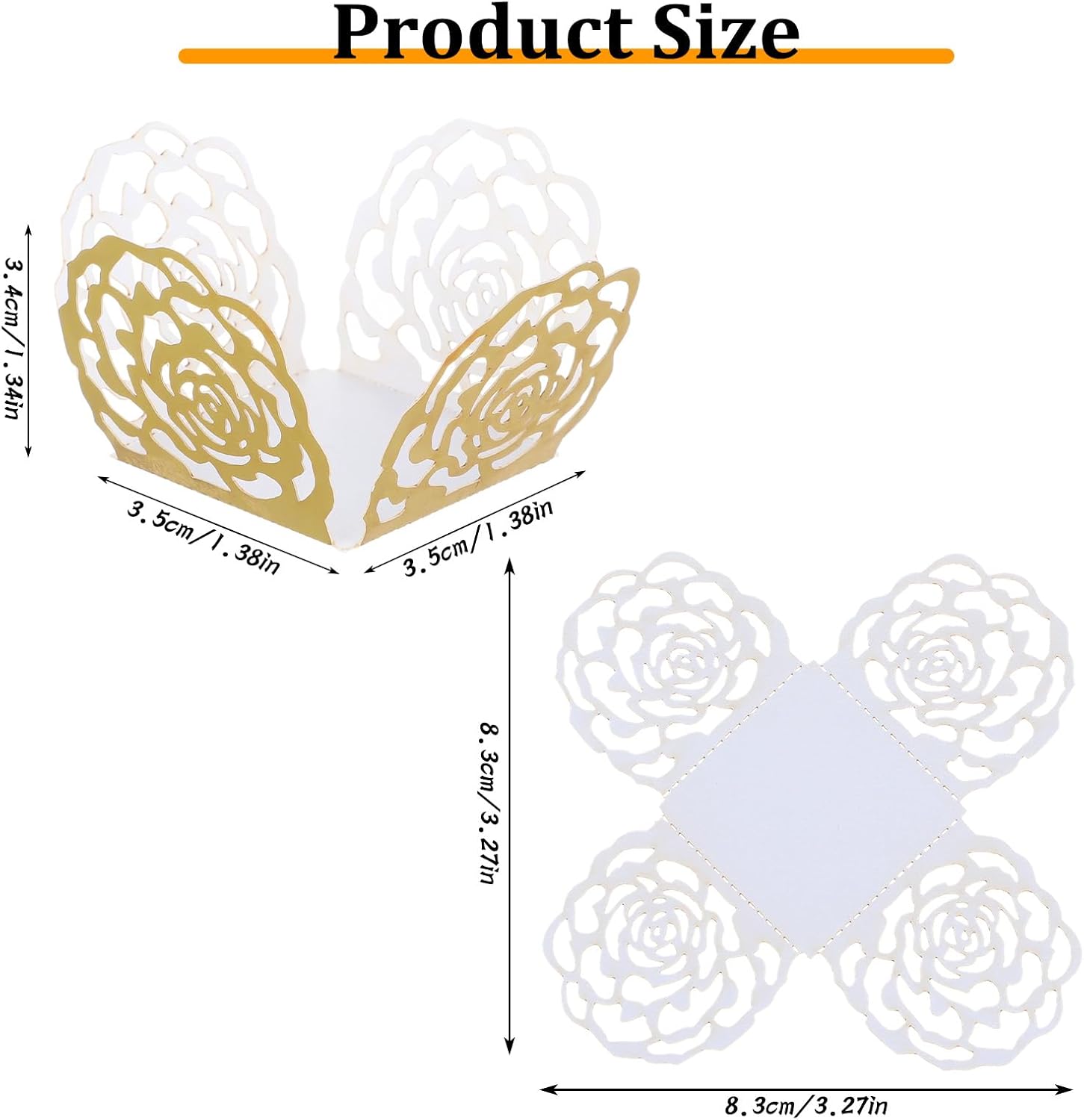 50PCS Truffle Wrappers Cupcake Liners, Shimmeroo Gold Truffles Chocolate Candy Cups Cupcake Wrappers for Chocolate Muffin Birthday Decoration