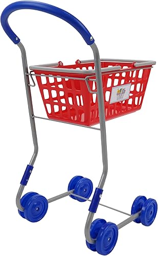 Miniatura 3 de 509 Crew Carrito de compras rojo 2 en 1 - Juego de simulación para niños, carrito de compras y cesta de conversión para niños a partir de 3 años