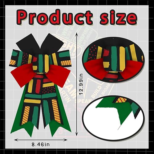 Miniatura 7 de Hying Arcos grandes de feliz juneteenth para corona, corona de juneteenth negro y verde para puerta delantera, arco de coronas afroamericanas para