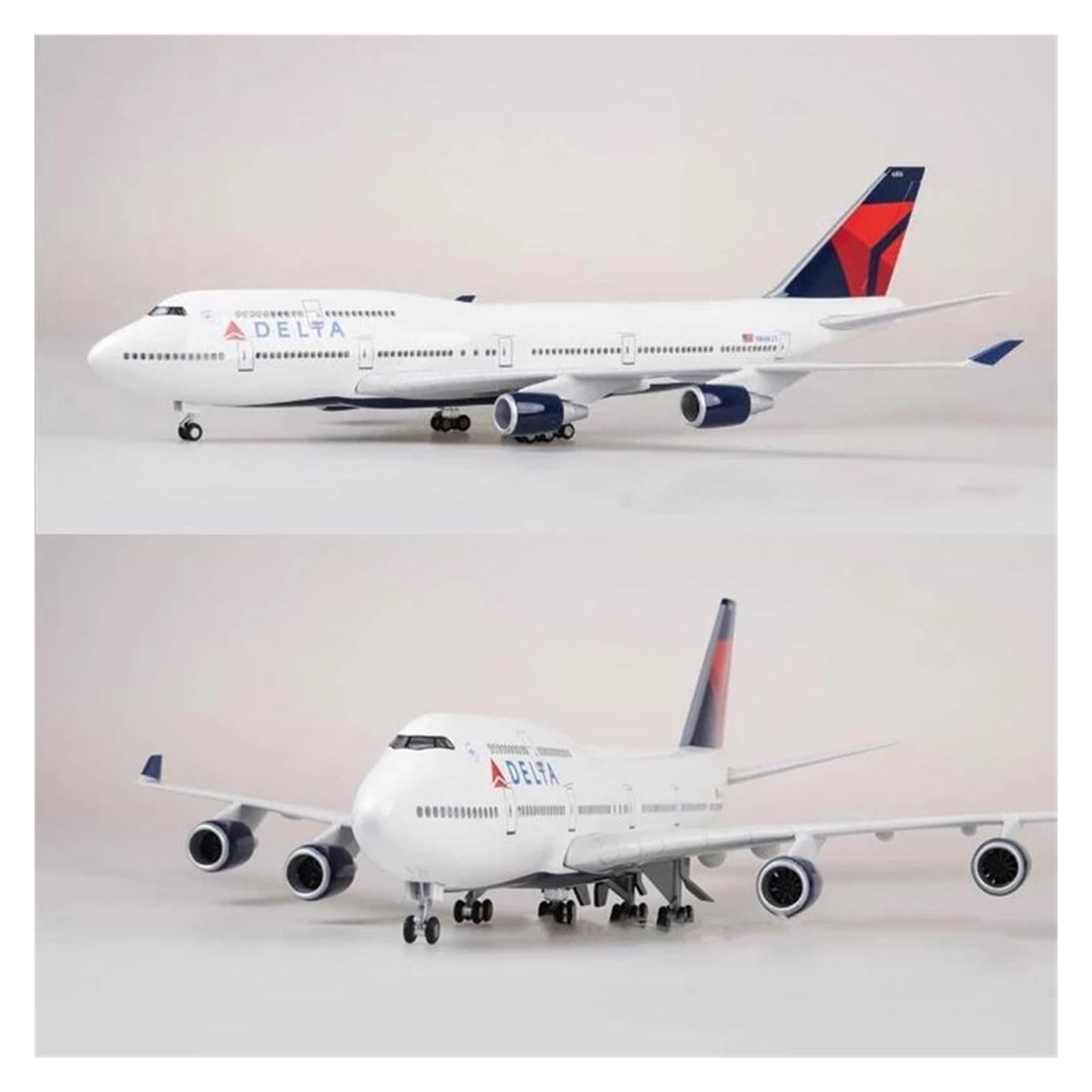 Aereo in Metallo pressofuso 1/160 per Modello Boeing 747 Kit Modello di Aeroplano pressofuso con Display Piano di Supporto Raccogli Gli Appassionati Militari per la Raccolta e l'esposizione (Senza
