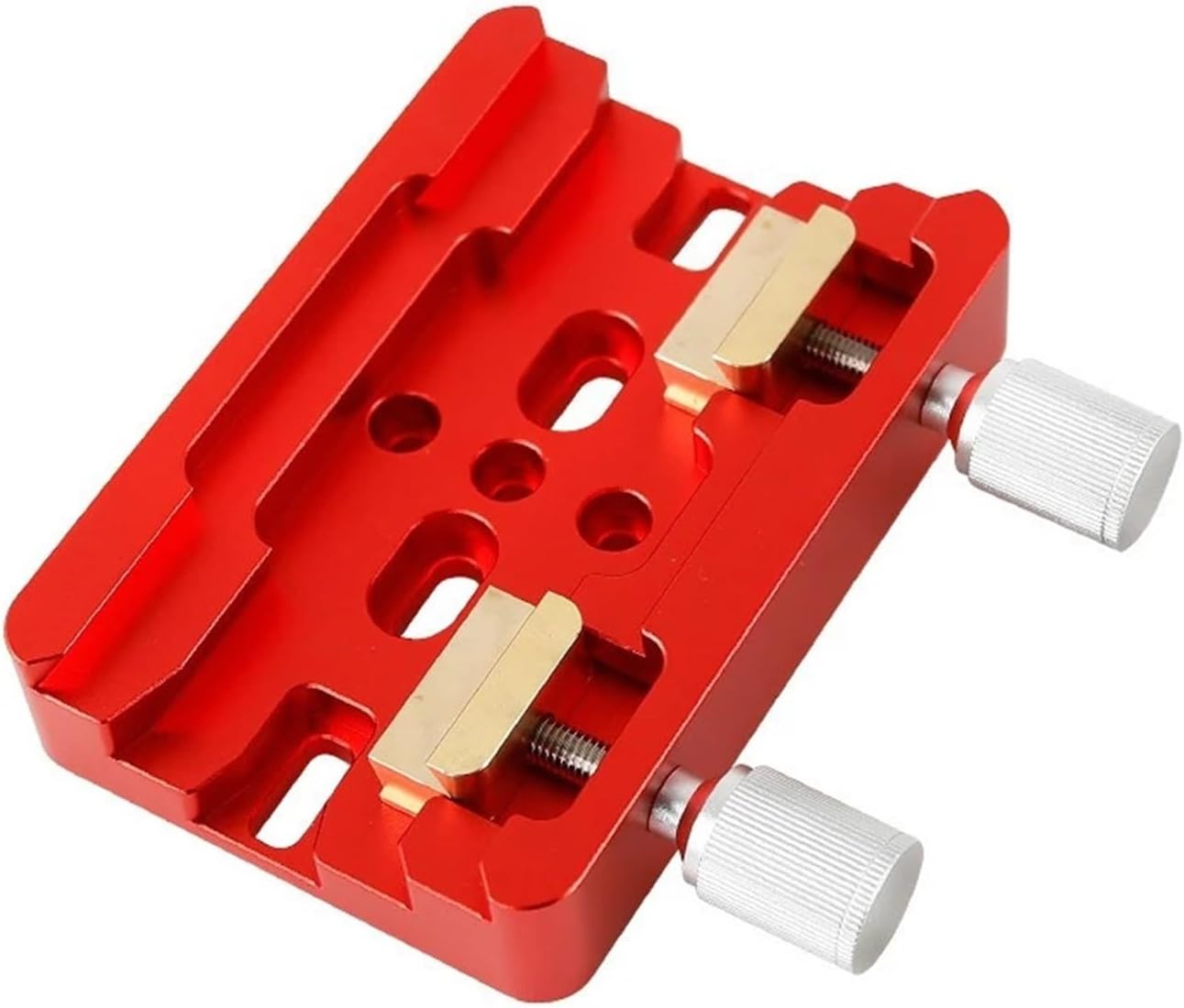 Astronomical Telescope Accessories, Red/Sliver Wide and Narrow Dual Use Dovetail Groove Double Slot Double Bolt for Fixed Telescope Accessories,for Observation(Red)