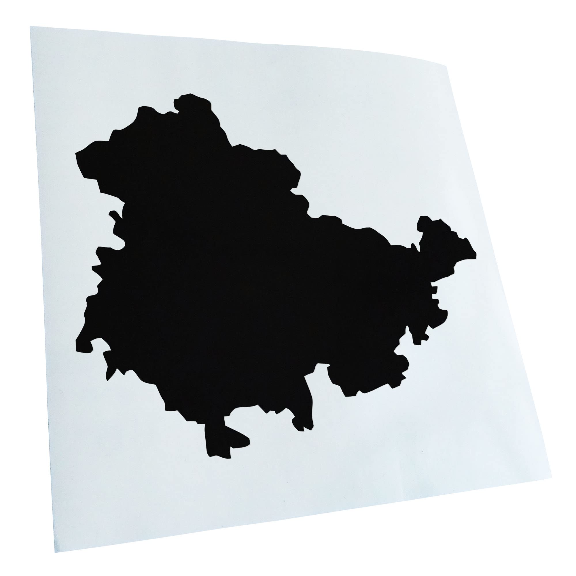 Kiwistar - Car Sticker - Black - 40 x 33 cm Thuringia Germany Silhouette - Rear Window Car Sticker Weatherproof for Car Truck Moped Truck - Sticker Exterior Self-Adhesive Tuning Accessories for
