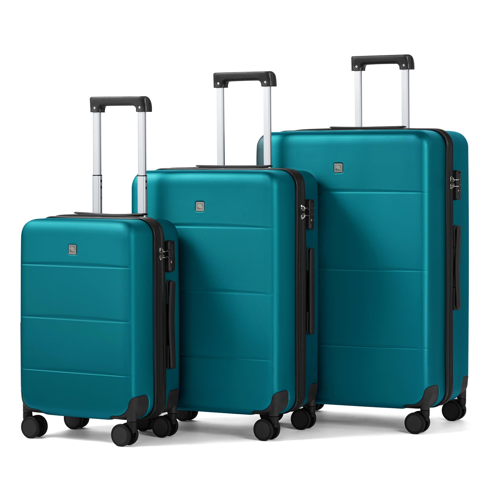 Hanke Expandable 26 Inch Luggage with Spinner Wheels, Hardside Large Suitcase, All-PC Hard Shell Travel Luggage, TSA Lock, Lightweight Durable Checked-Medium (Blackish Green, 93L) — view 43