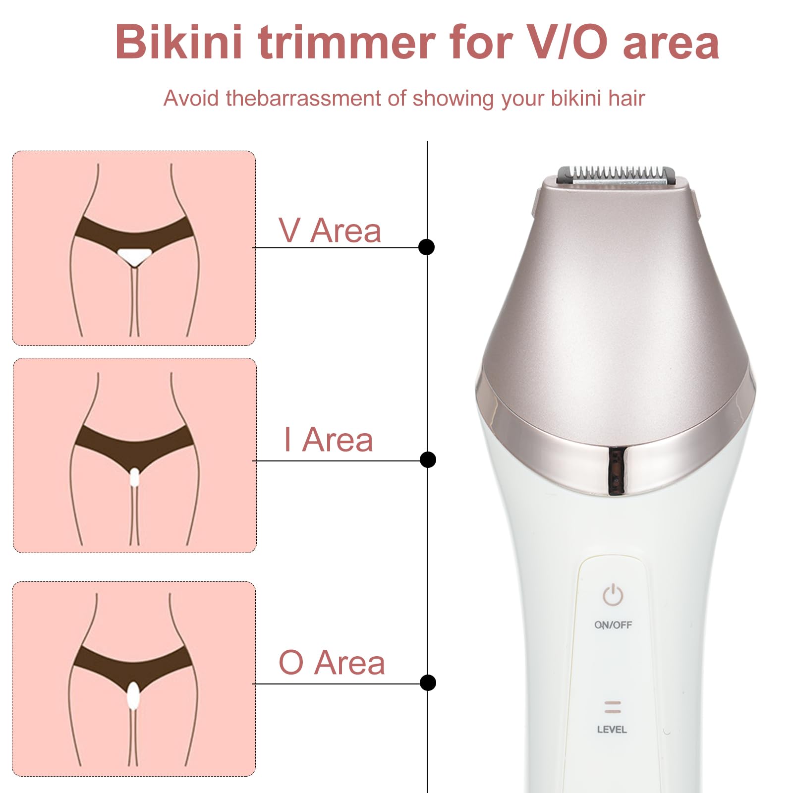 ACAGALA Depilador eléctrico 6 en 1 para mujer, depilación sin dolor en la cara, cuerpo y pies – Kit compacto con accesorios de precisión