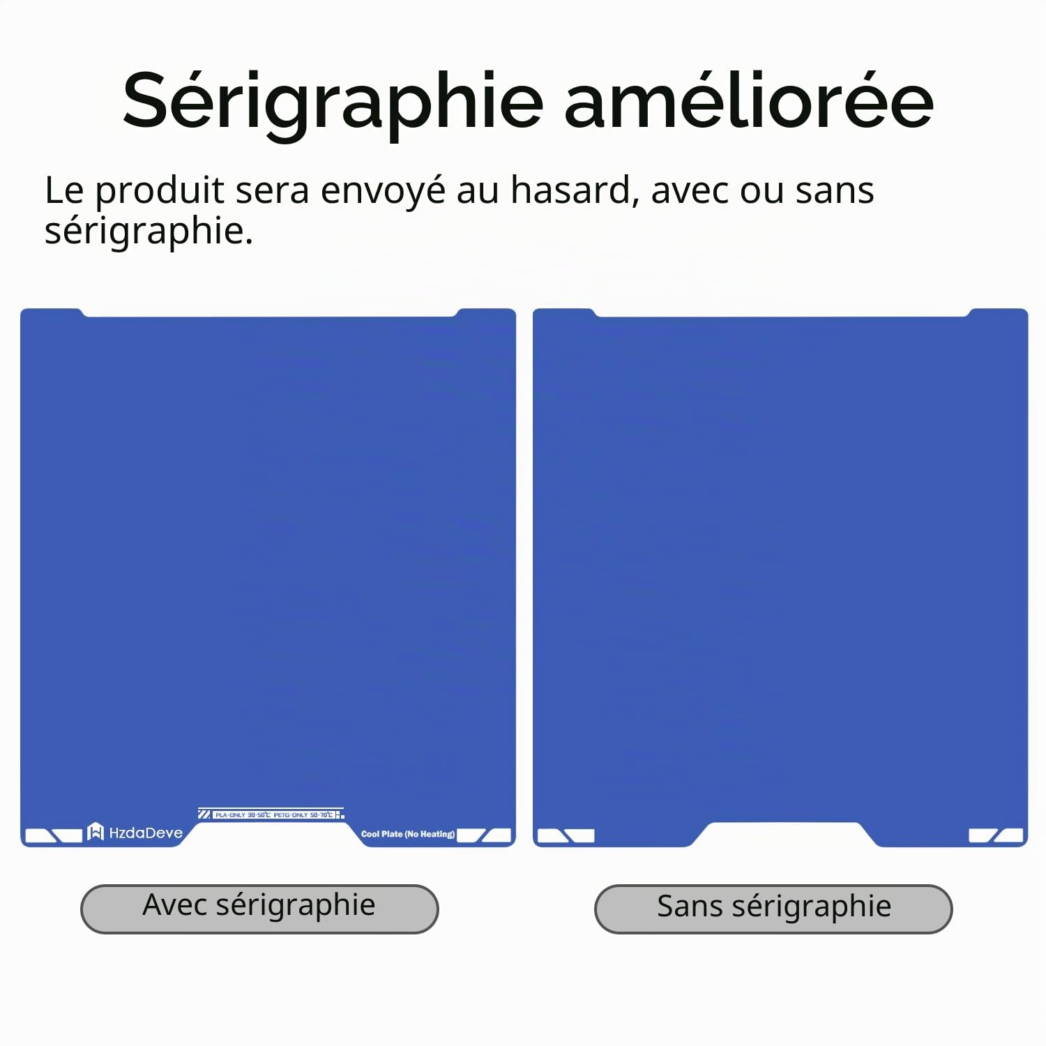 HzdaDeve Plaque de refroidissement améliorée pour H2C Combo basse température 335 x 346,5 mm Plaque lisse double face PEI pour imprimante 3D Bambou Lab (pas de chauffage/pas de colle)