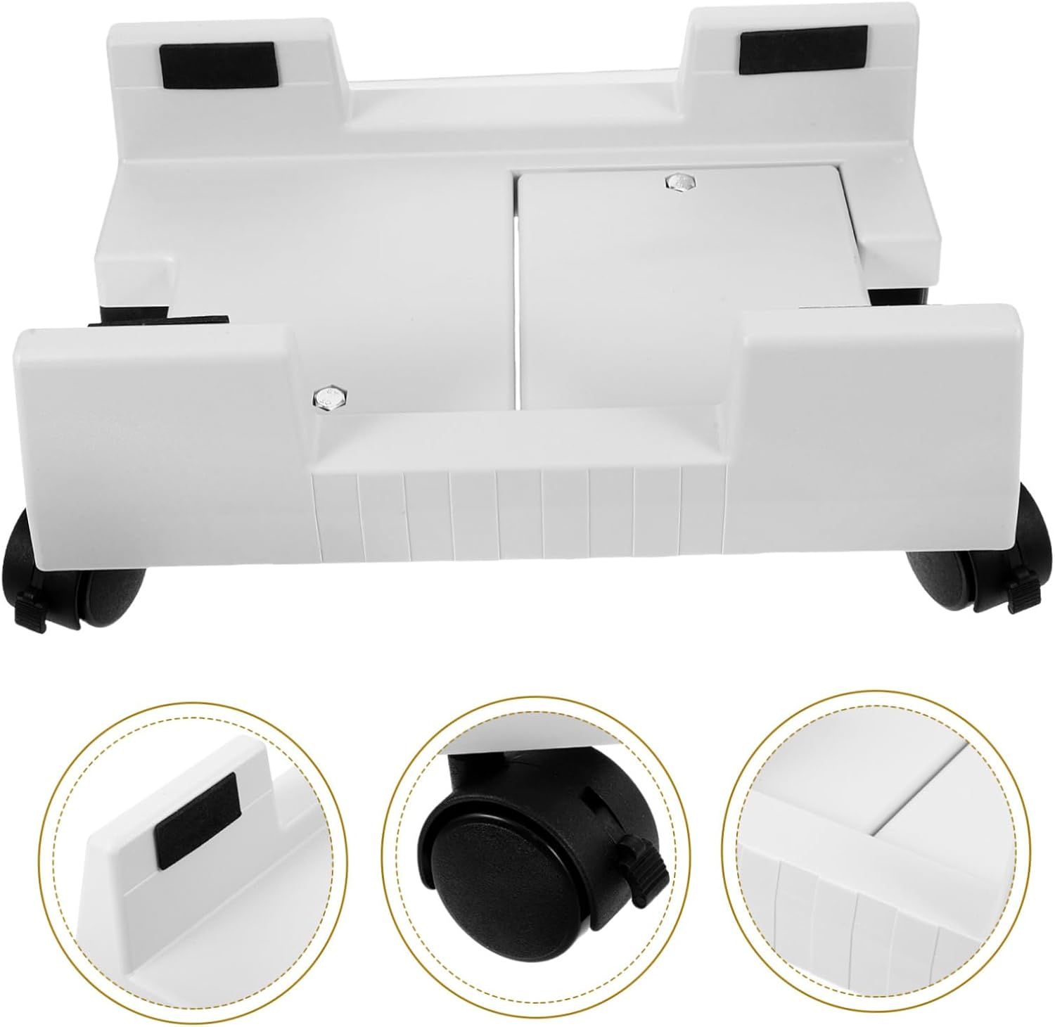 Computer Tower Holder Cpu Stand with Casters Movable Design for under Desk Use Support for Sleek Finish for Spaces