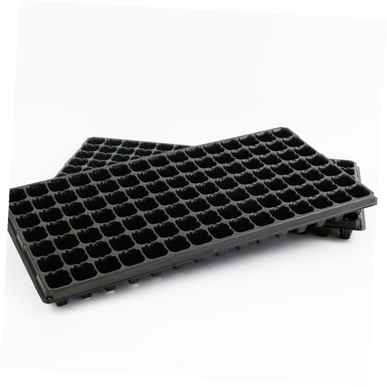 Artibetter Lot de 10 Plateaux de Semis en PVC 105 Alvéoles Trous, Plateau de Germination Solide pour Jardinage Potager DIY et Professionnel, Protège la Pourriture des Racines