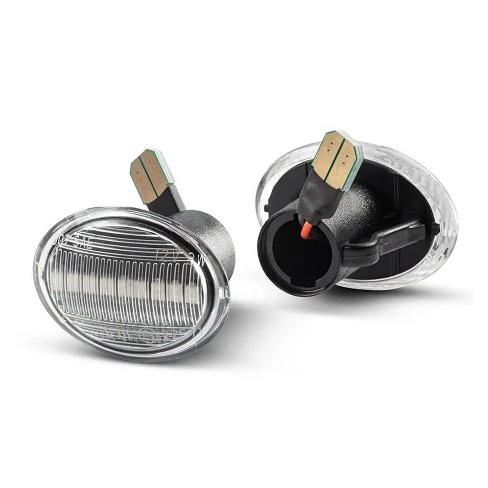 Indicatori direzione dinamici Per FIAT Per 500 500C 500L Luci per auto Luci di posizione laterali per auto Indicatori di direzione LED Lampade dinamiche T10 2(Crystal 1pair)