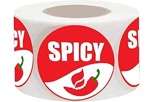 Spicy Stickers, Chili Pepper Stickers, Grocery Store Food Warning Labels