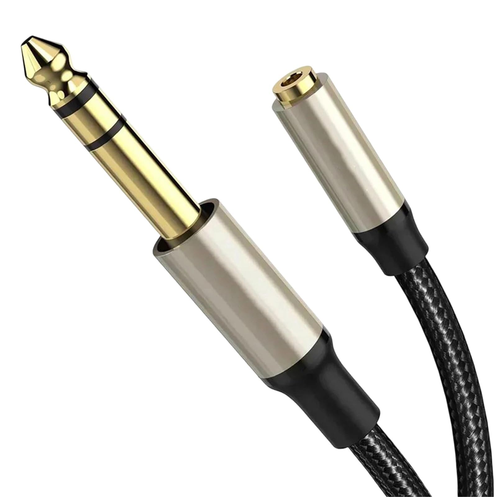 Początkujący Kabel Do Gitary Adapter 6,35mm TRS Męski Na 3,5mm Żeński Przedłużacz Stereo Do Wzmacniacza Miksera Gitarowego Głośnika Itp