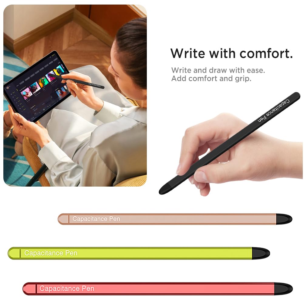 5 Penne Stilo Touch Universali – Punte In Silicone, Sensibili, Per Tablet E Telefono, Verdi - 2