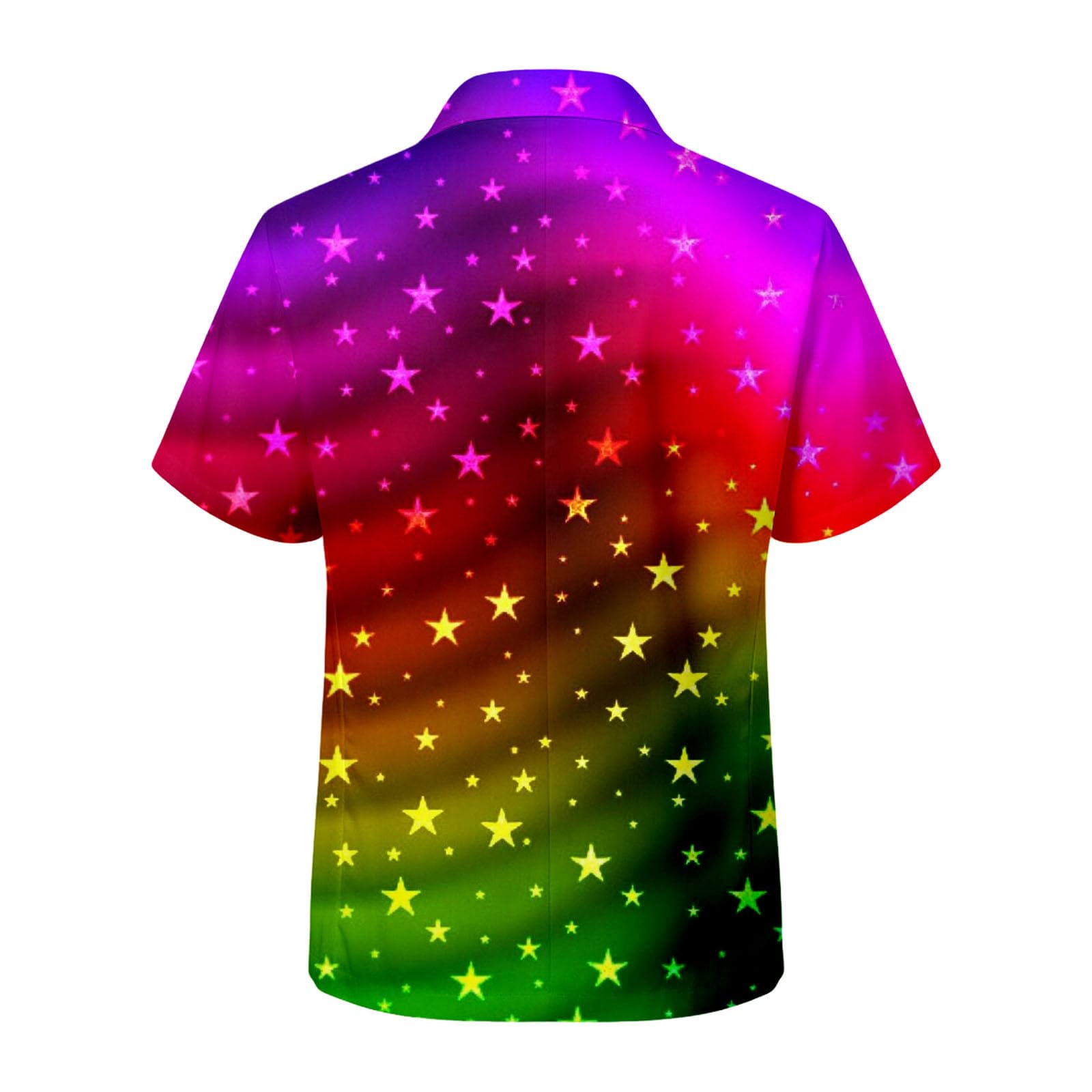Conjunto chaqueta de traje manga corta hombre estampado arco iris 2 piezas pantalones cortos para playa orgullo gay