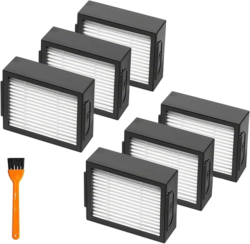 ALSTON Filtro HEPA de repuesto 6 piezas para iRobot Roomba I E y J Series, i7 i7+Plus i3 i3+ i4 i6 i6+ i8 i8+ E5 E6 E7, filtros Roomba de alta