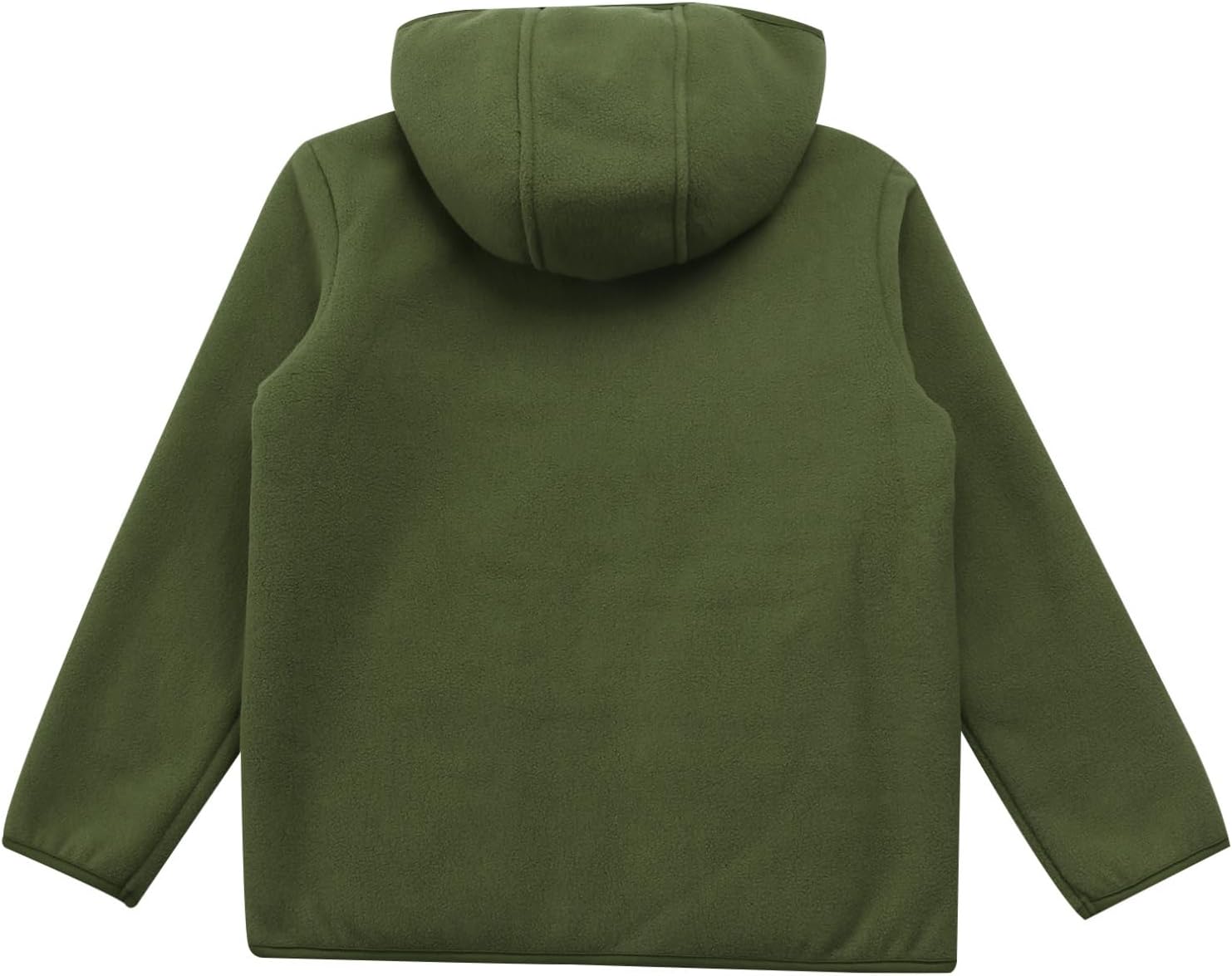 ranrann Kids Girls Boys Fleece Hooded Jacket Long Sleeve Sweatshirt Zipper Sherpa Coat for Outdoor Camping Hiking