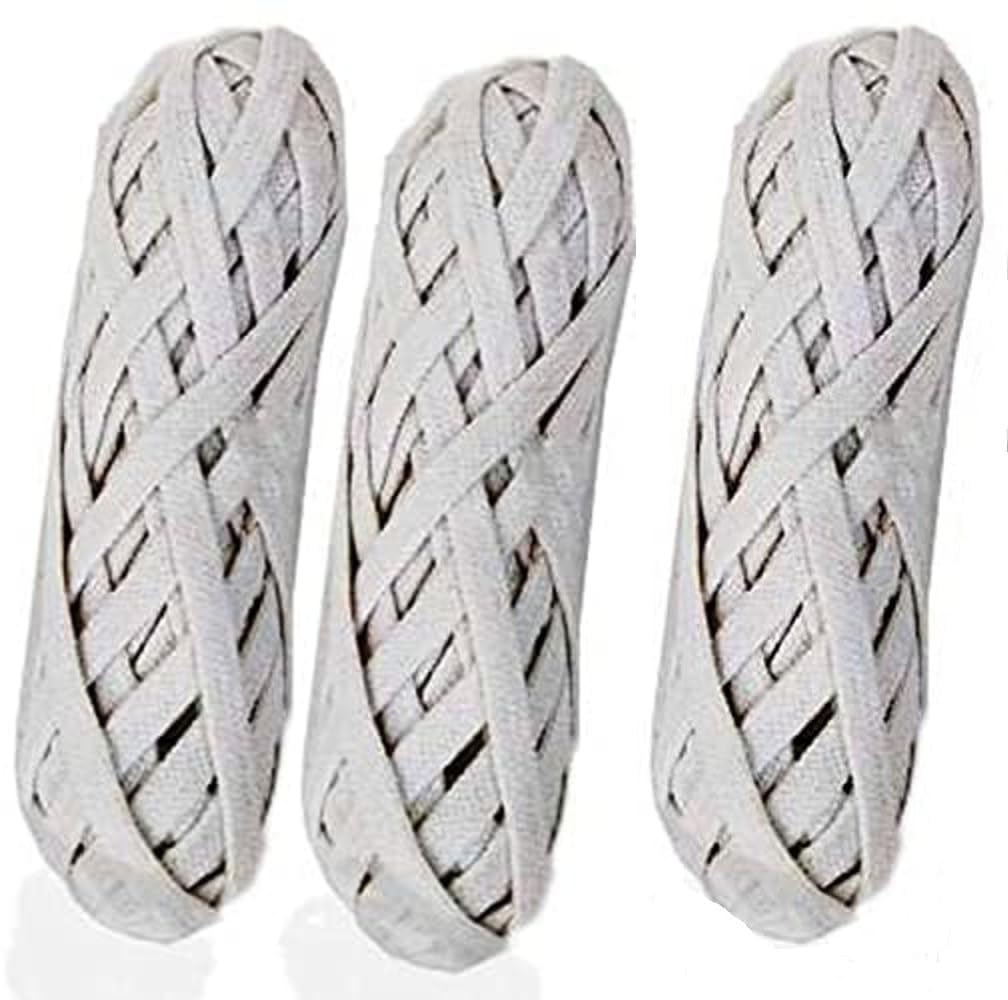 Cotton Flat Nada/Pyjama Dori Strings, Pack of 3, Off White, 3 Meters Each