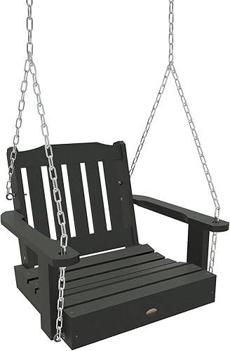 highwood AD-PORL3-BKE Lehigh - Columpio para porche de un solo asiento, color negro