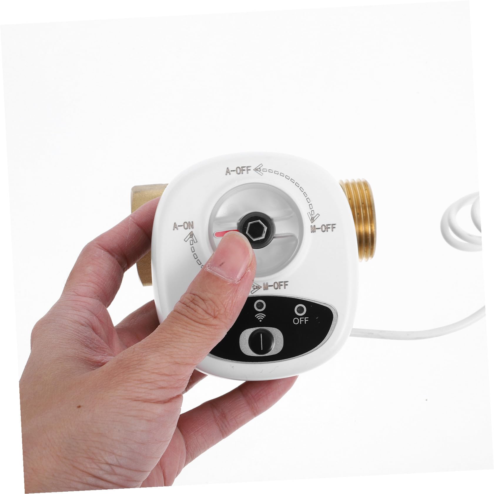 POPETPOP Válvula de Agua Inteligente Wifi Válvula de Cierre Automática con Temporizador y Alarma Fácil de Instalar en Material PC y Abs para Control del Agua en Sistemas de Riego