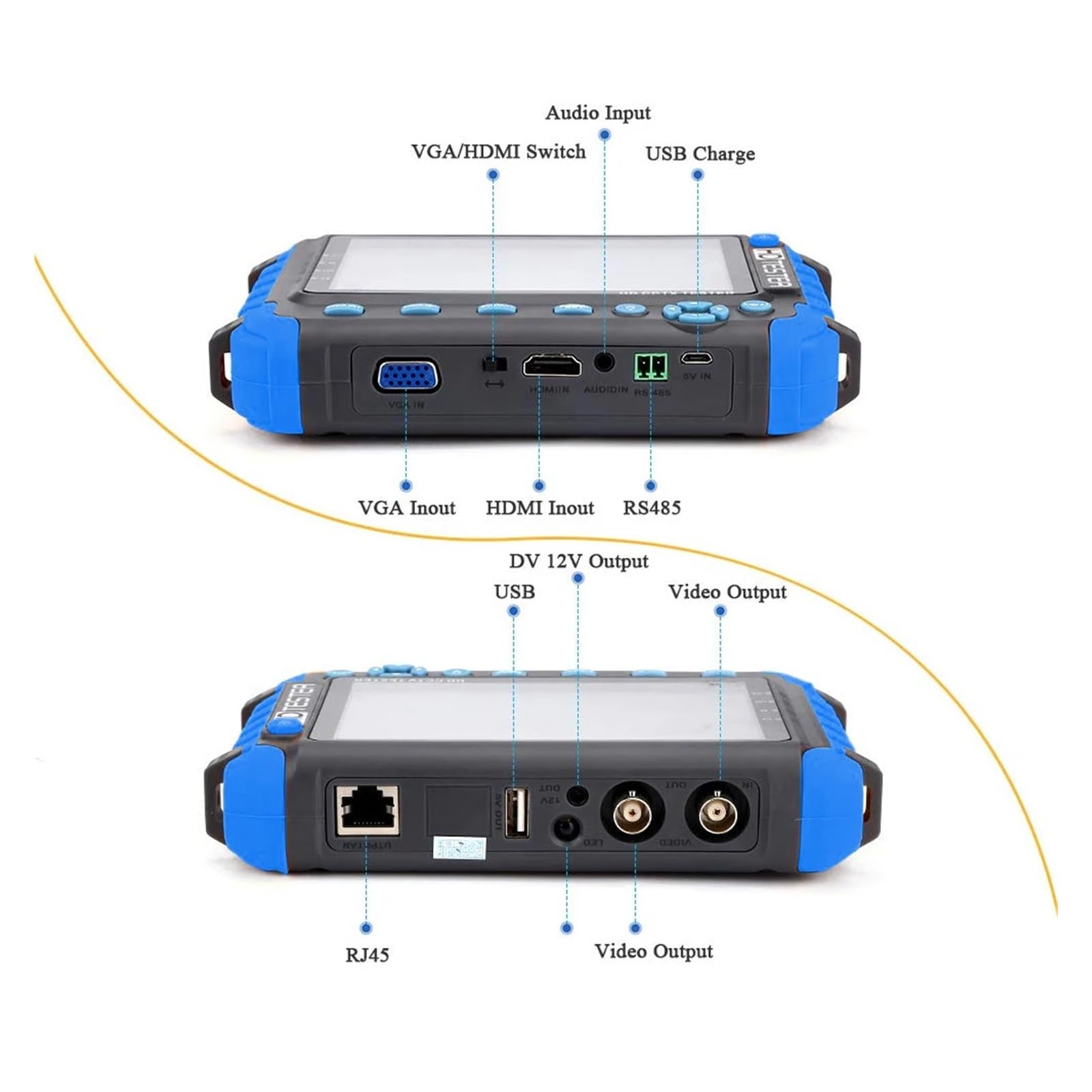 IV8W-L 8MP 4K CCTV Tester Sicherheit Kamera 5 Zoll Monitor for 4 IN 1 TVI AHD CVI Analog Sicherheit cam Tester Video Test(CCTV Tester IV8W-L)