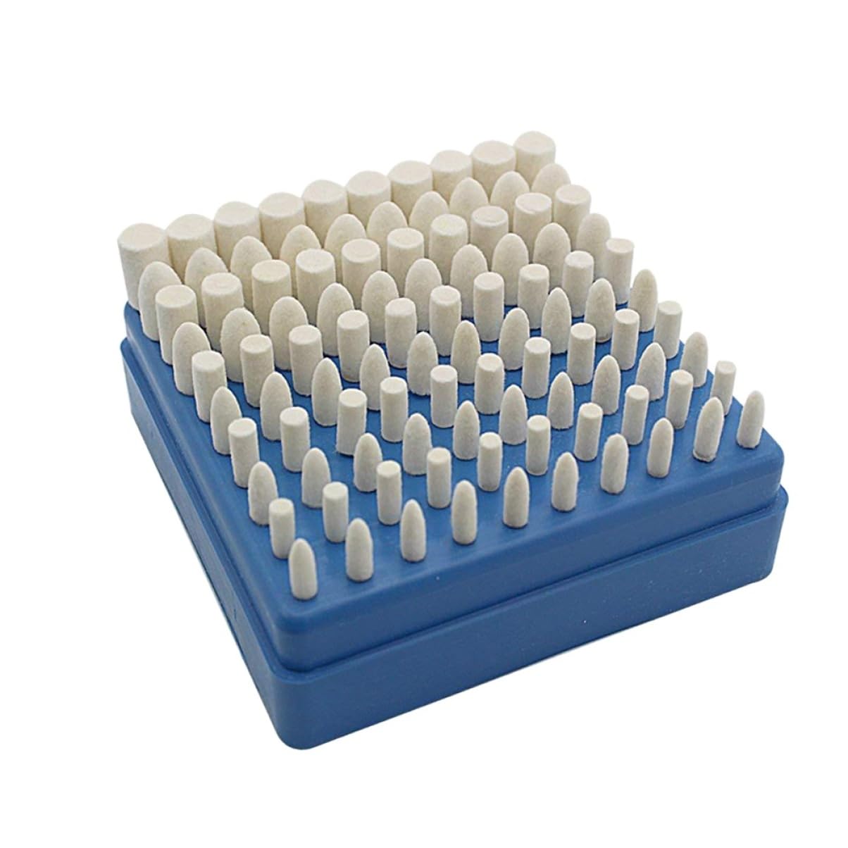Cabilock Punti di Lucidatura in Lana per Utensili Rotanti Set da 100 Pezzi, Ruota per Lucidatura in Lana per Oggetti in Vetro e Gioielli Colore Casuale