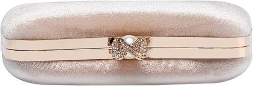 Miniatura 4 de Bolsos de noche de terciopelo para mujeres con cierre de flores Rhinestone perla adornado Cluth bolso para fiesta boda