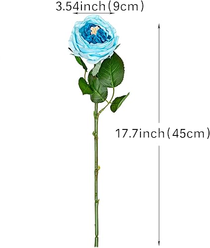 Miniatura 2 de Flores Falsas para Decoración Decoración del Hogar Flores Artificiales de Tacto Real Austin Rosa Peonía Látex Flor Falsa Decoración de Salón Rosas