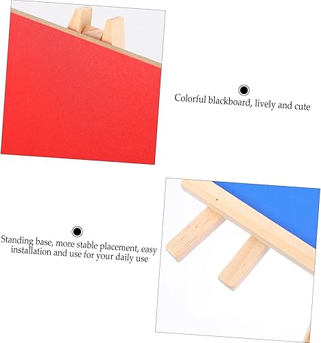 Miniatura 3 de TEHAUX Pizarrones de color para niños, 2 piezas, pizarra, adornos de oficina, letrero de pizarra de tiza para alimentos, letreros de mesa con