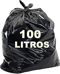 Saco De Lixo Preto 100l Super Reforçado 6 Micra 100 Unid