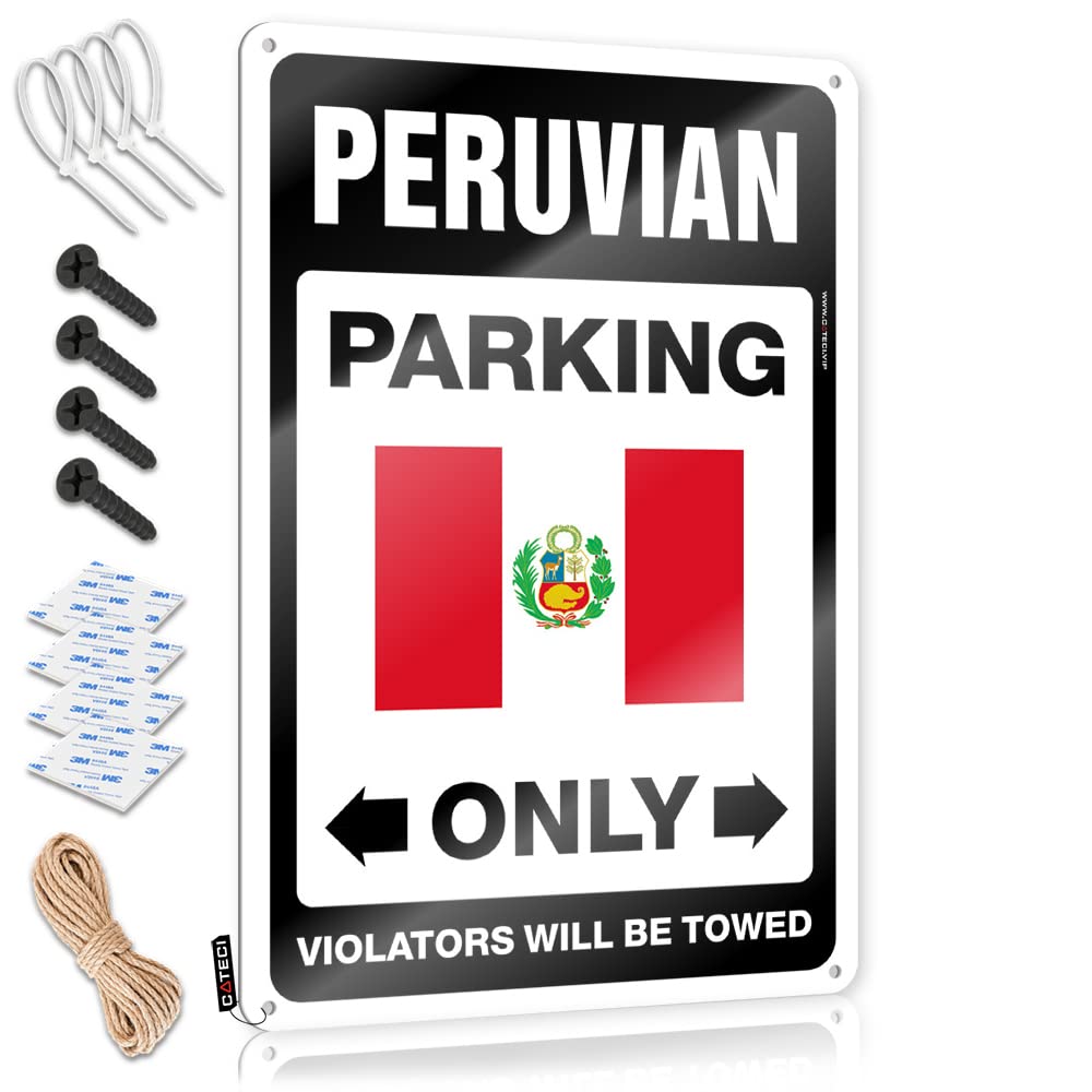 Funny House Decor Ideas Posters | Peruvian Parking Only Preppy Decorative Wall Art Ready To Hang For Work(30X40CM)
