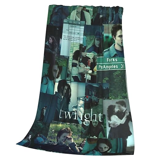 Horror Movie Blanket Edwerd and Bella Blanket Super Soft Lightweight Flannel Sofa Throw Blanket for Women Men Kids Teen 50"X60" Fans New Year's Birthday Gifts